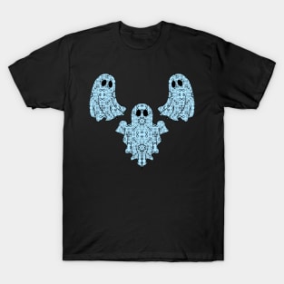 Halloween Ghost Native Ojibwe Floral by Niibidoon T-Shirt